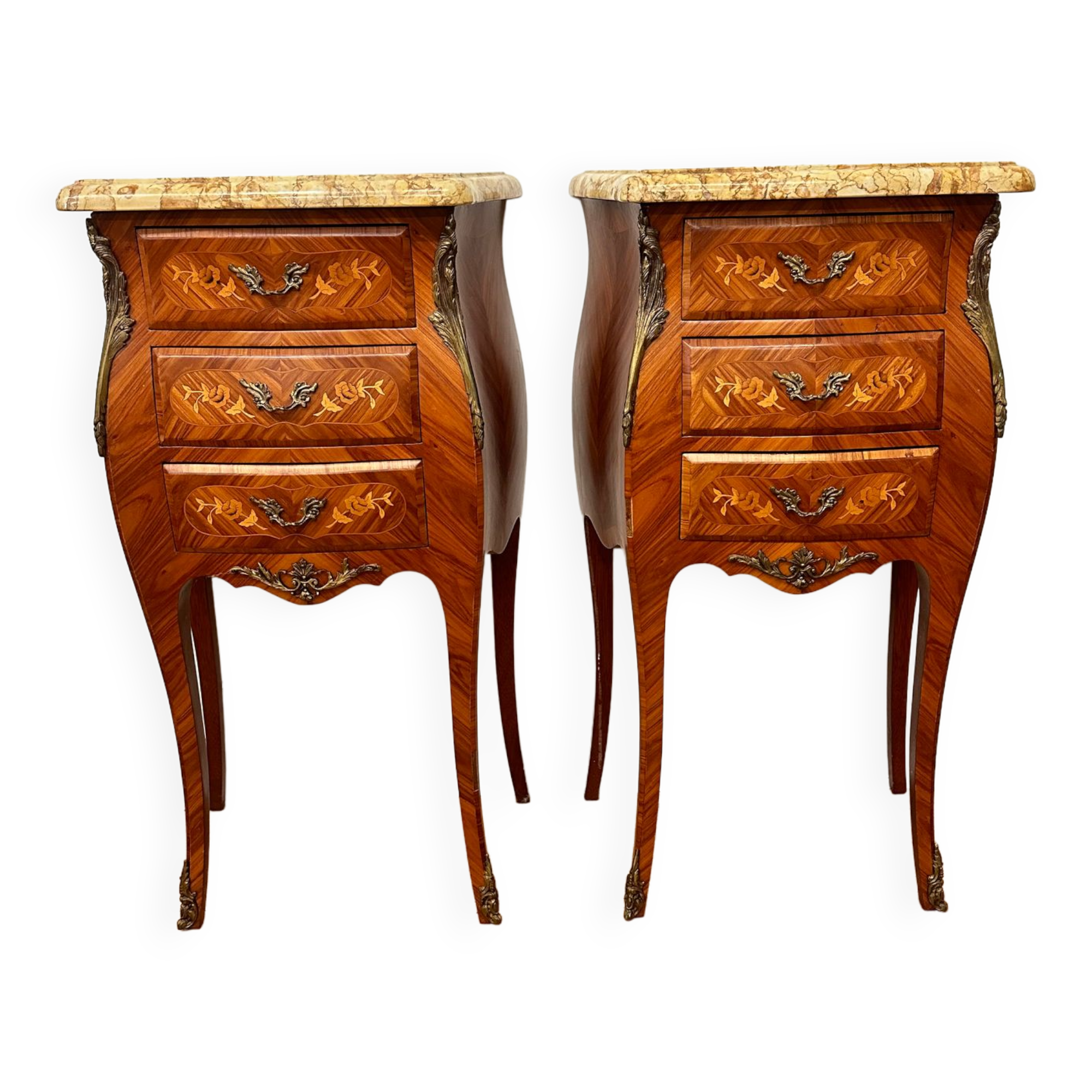 Pair of Louis XV style bedside table