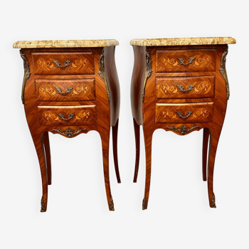 Pair of Louis XV style bedside table