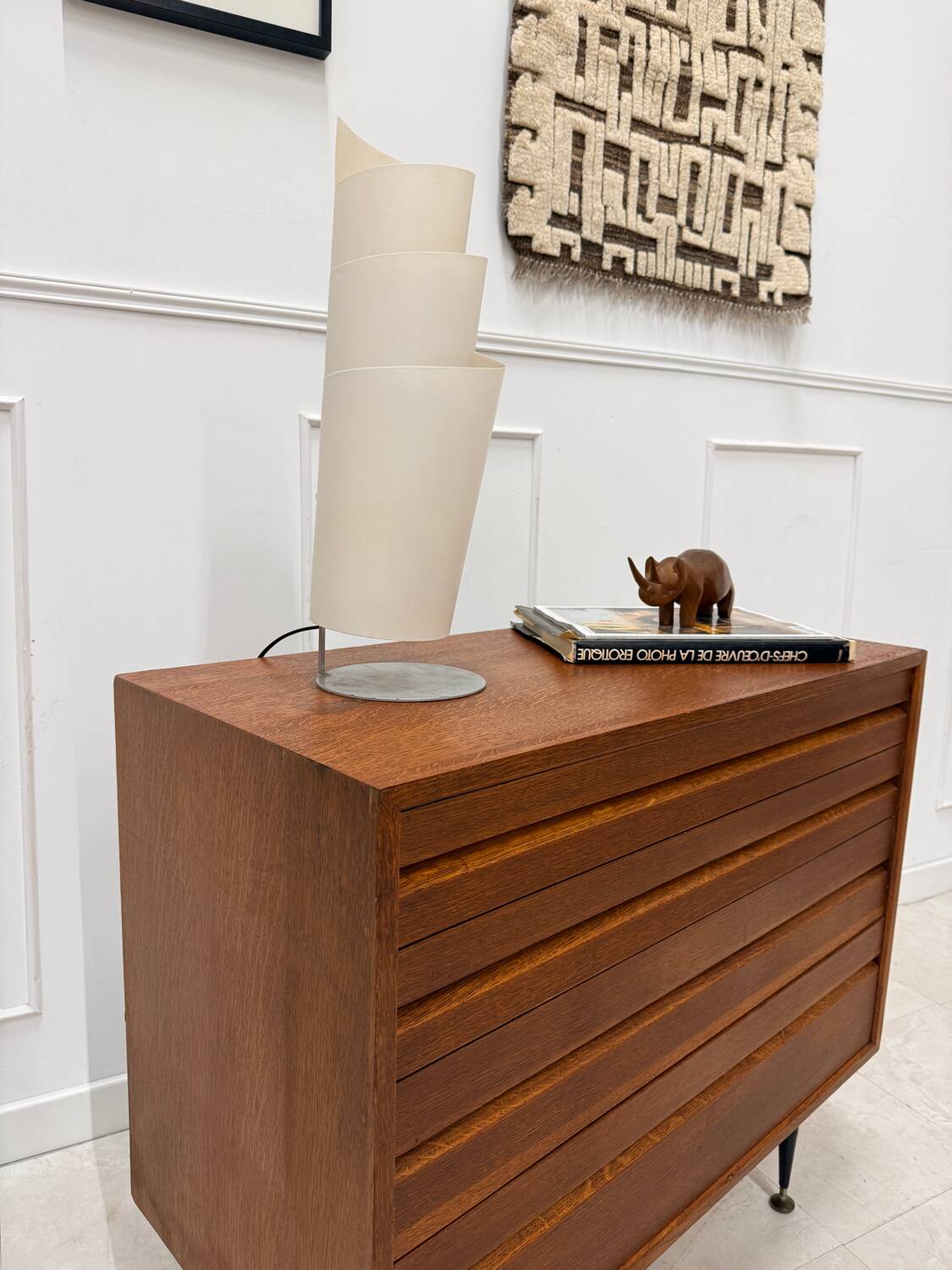 Teak chest of drawers