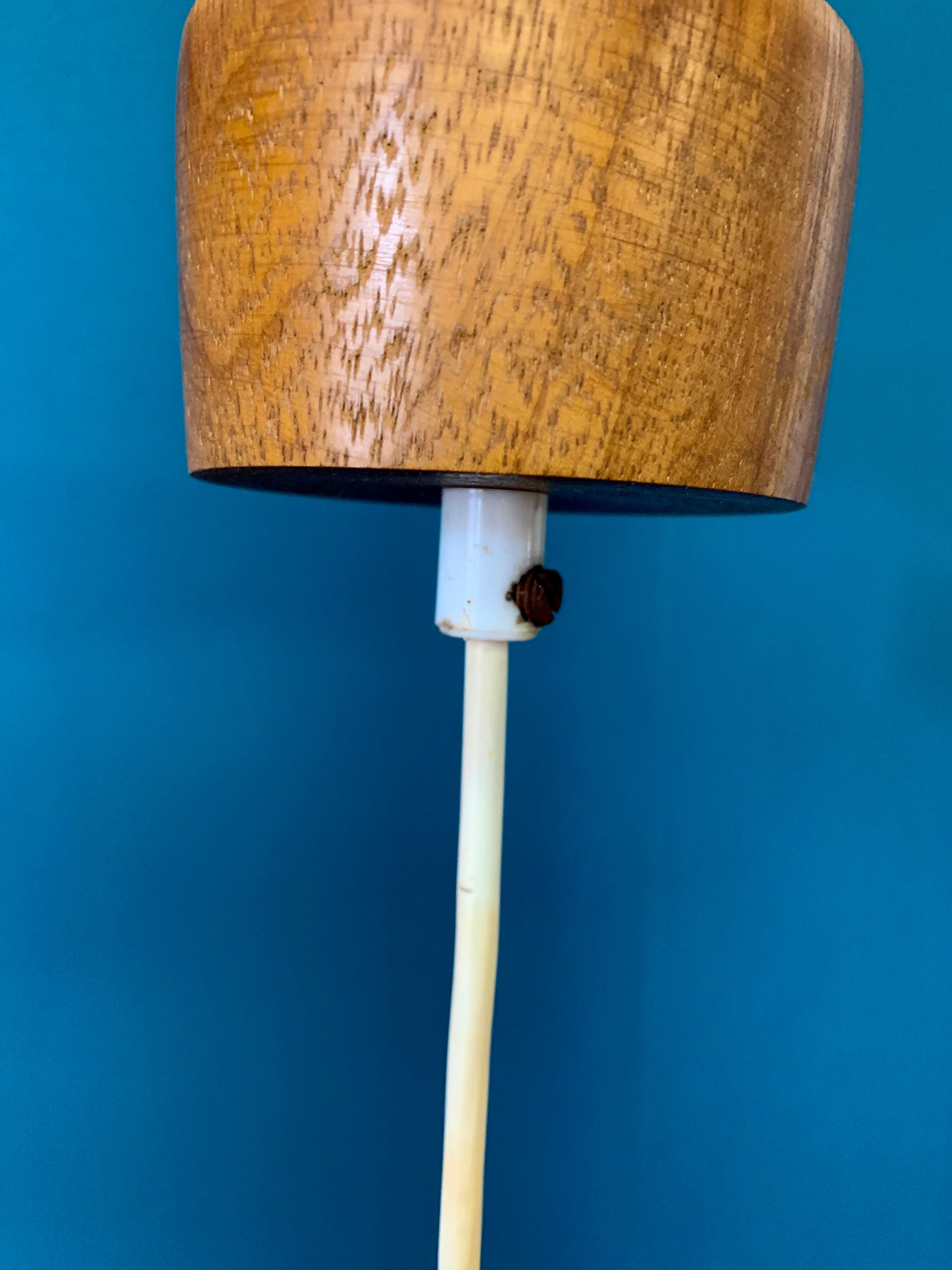 Suspension in opaline and teak 60s