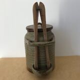 Condiment pot/ pickles/ olives in greige Wabi Sabi