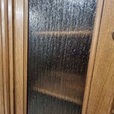 20th century oak glass bookcase