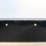 Pierre Vandel Paris Black Lacquered French Sideboard
