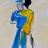 Gouache on paper signed Pito, dated 1972