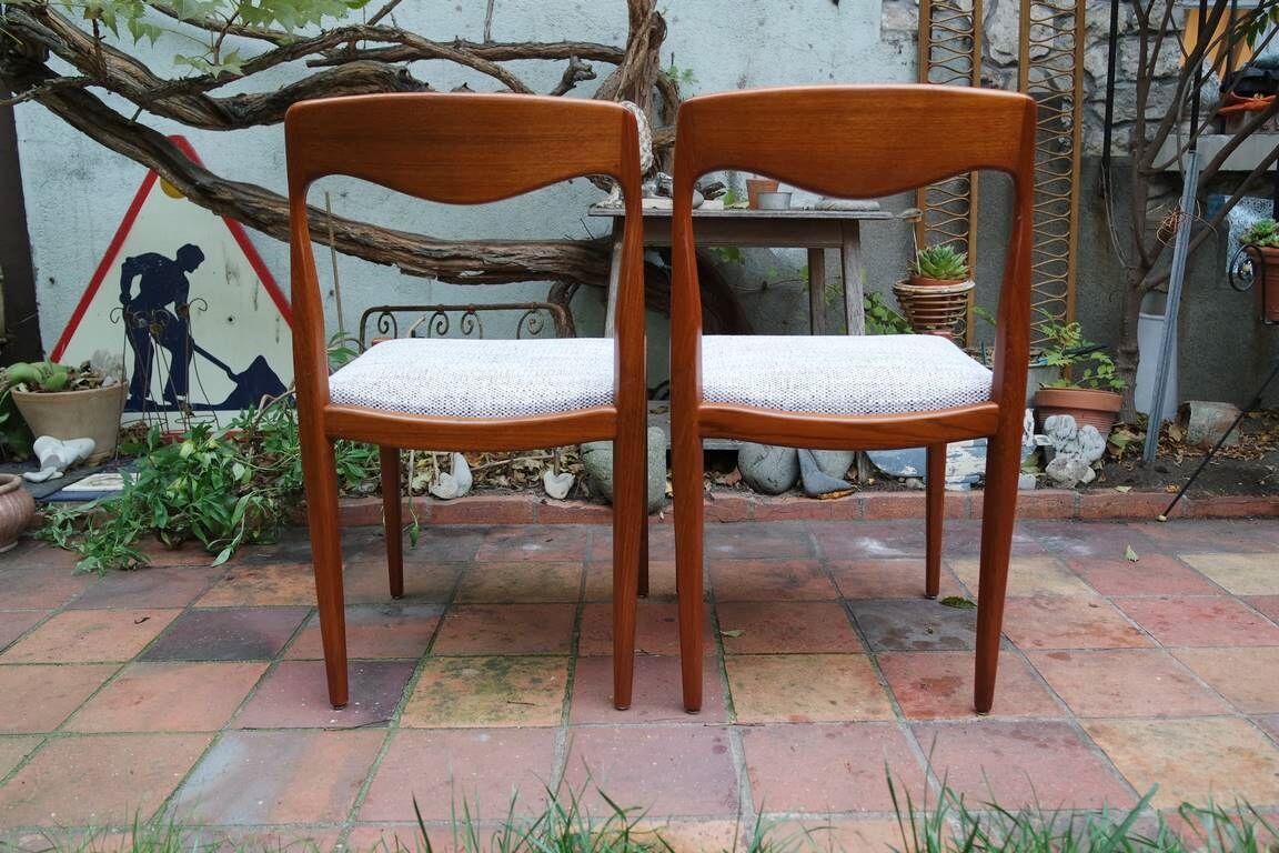 Duo of NF chairs in teak