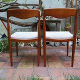 Duo of NF chairs in teak