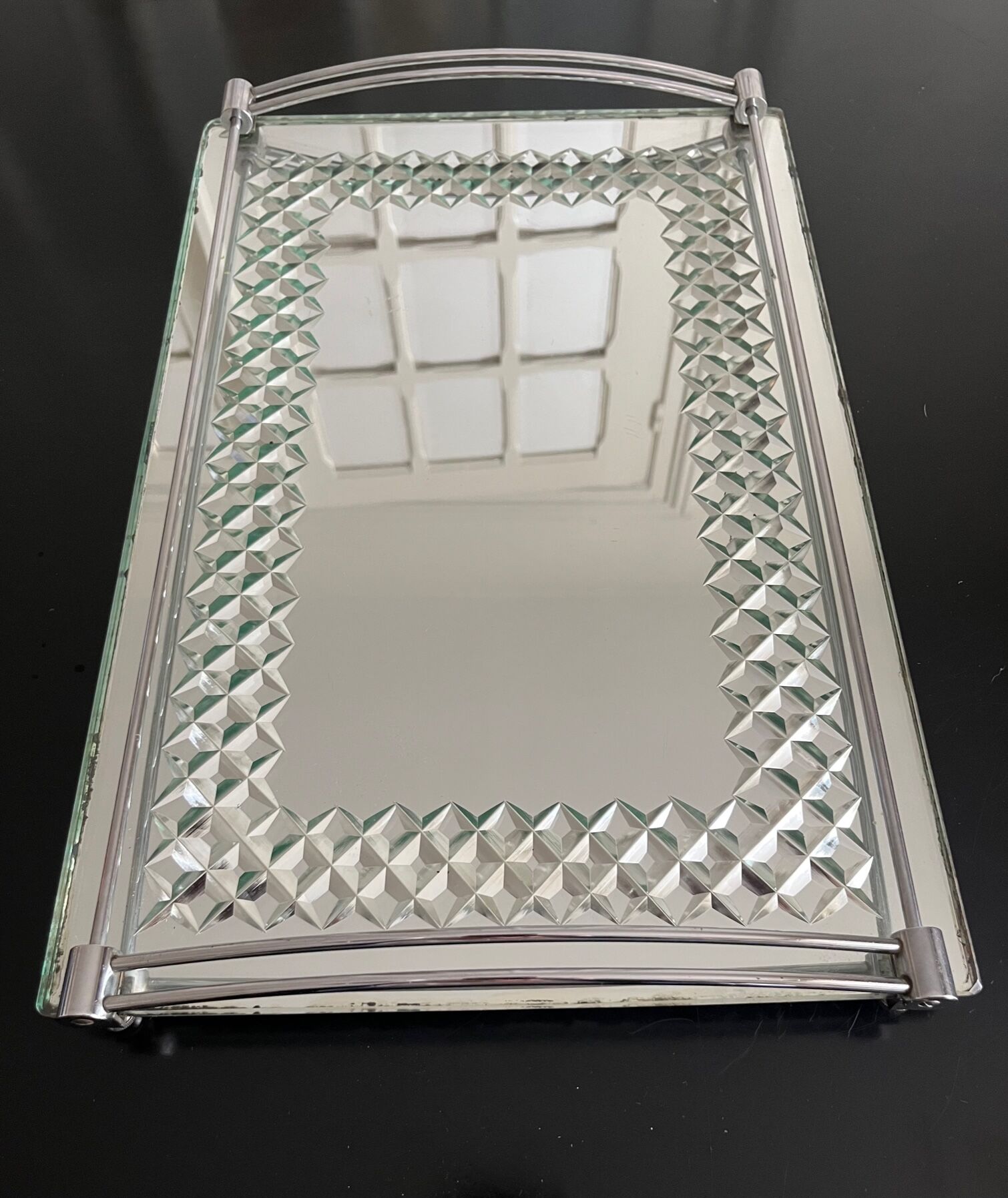 Plateau art déco o en miroir