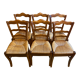 Série de 6 chaises paillées