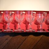 Crystal walking glasses from Arques Chaumont - vintage