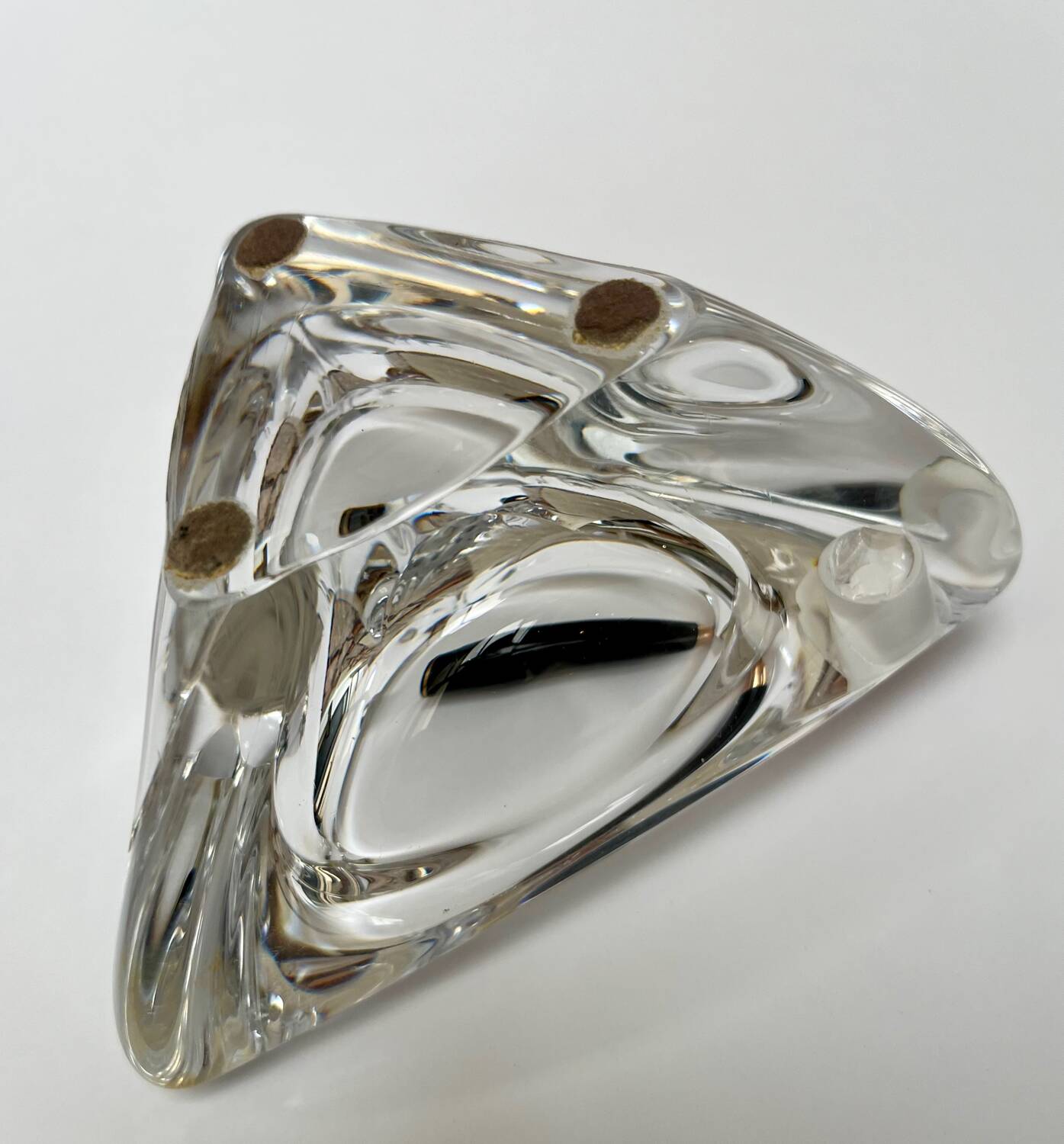 Crystal ashtray/pen holder signed DAUM