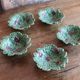 Set of 5 leaf-shaped bowls with strawberries – Caldas da Rainha (Portugal)