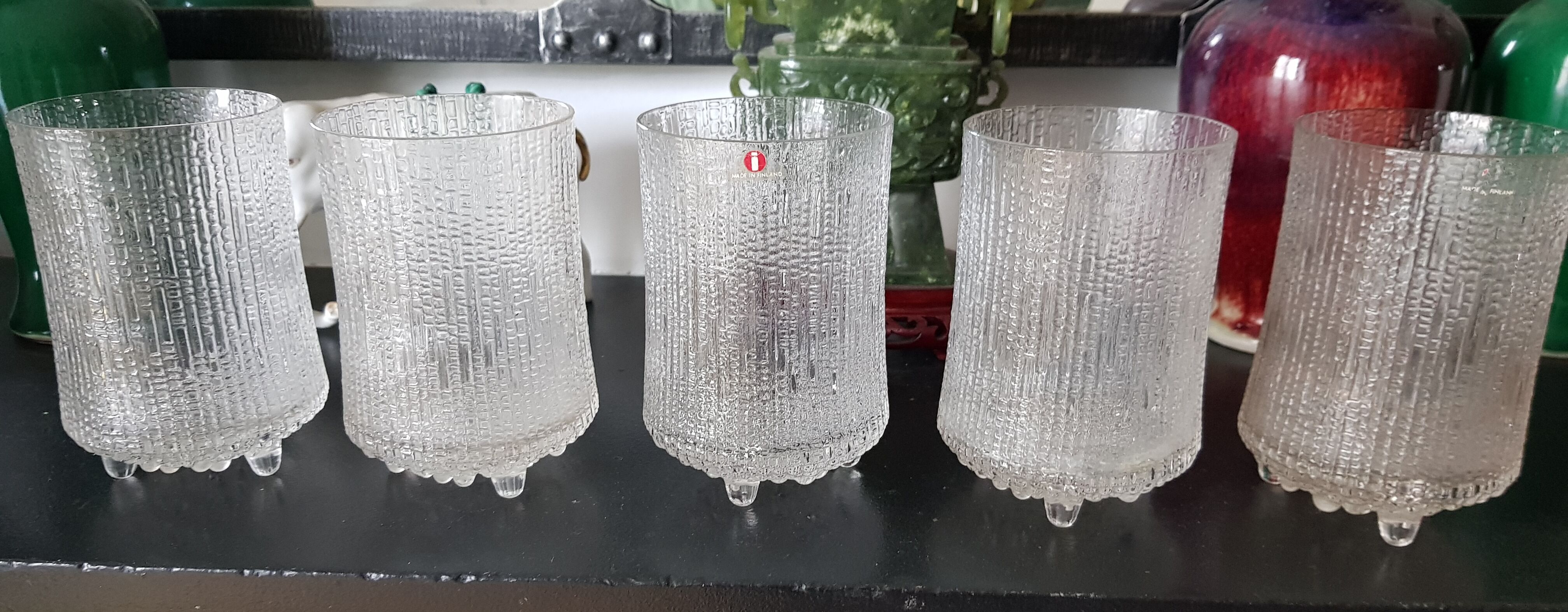 5 glasses ultima Thule design Littala 1970