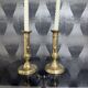 Pair of brass push candle holders – Late 19th century