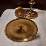 Pair of gilded bronze candlesticks Napoleon III