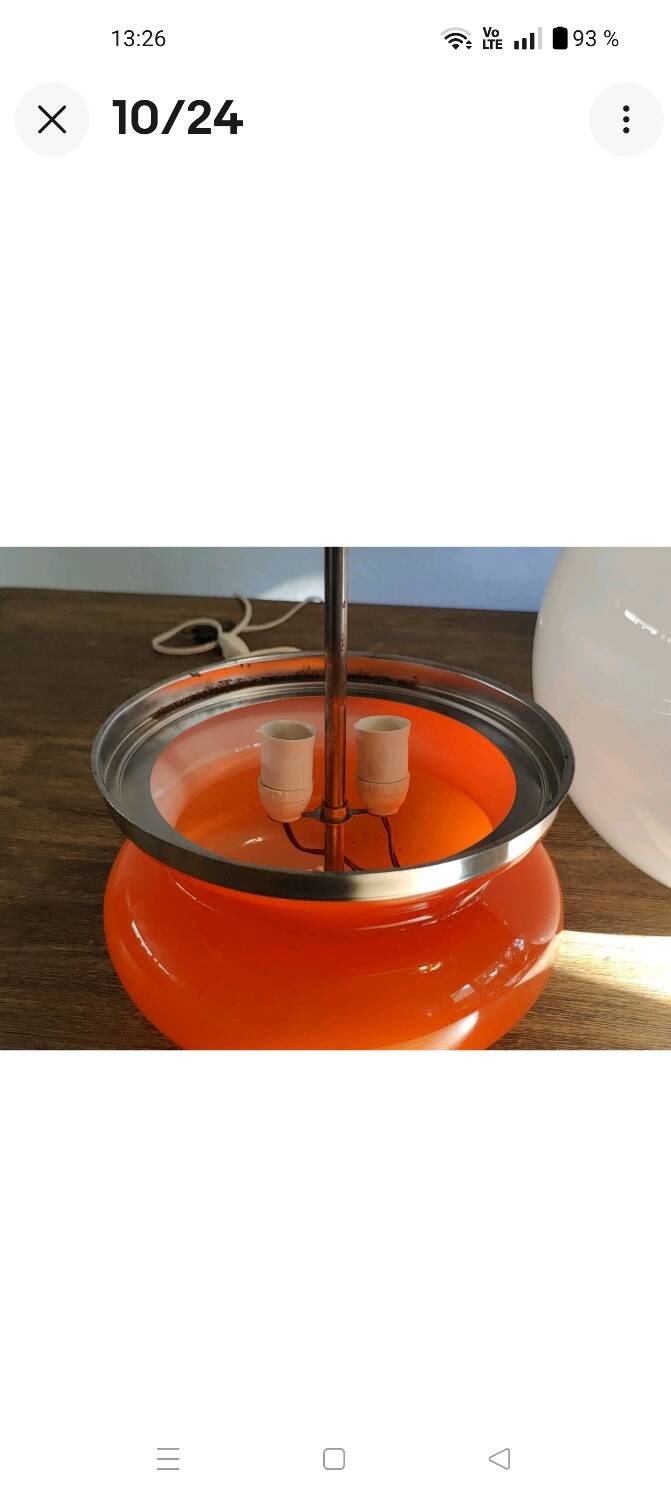 Murano Glass Table Lamp Attributed to Carlo Nason for Mazzega