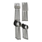 Set of 20 vintage twisted metal cutlery