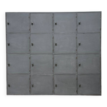 Large patinated locker cabinet (renovated)