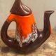 Enamelled ceramic coffee pot signed Vallauris - 1960s