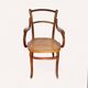 1900 curved wood armchair