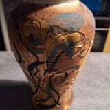 Signed pottery vase