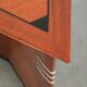 Luxury design side/coffee table in triangular shape in Art Deco style