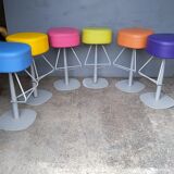 Lot 6 tabourets haut de bar pop style années 60s