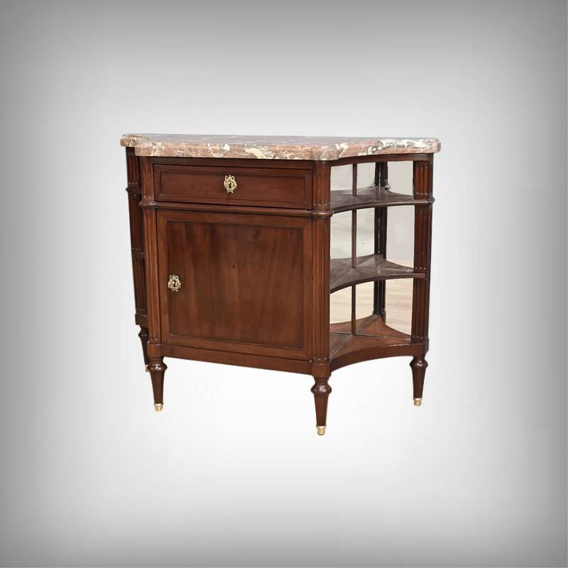 Small Mahogany Serving Cabinet, Louis XVI Style – 19th Century
