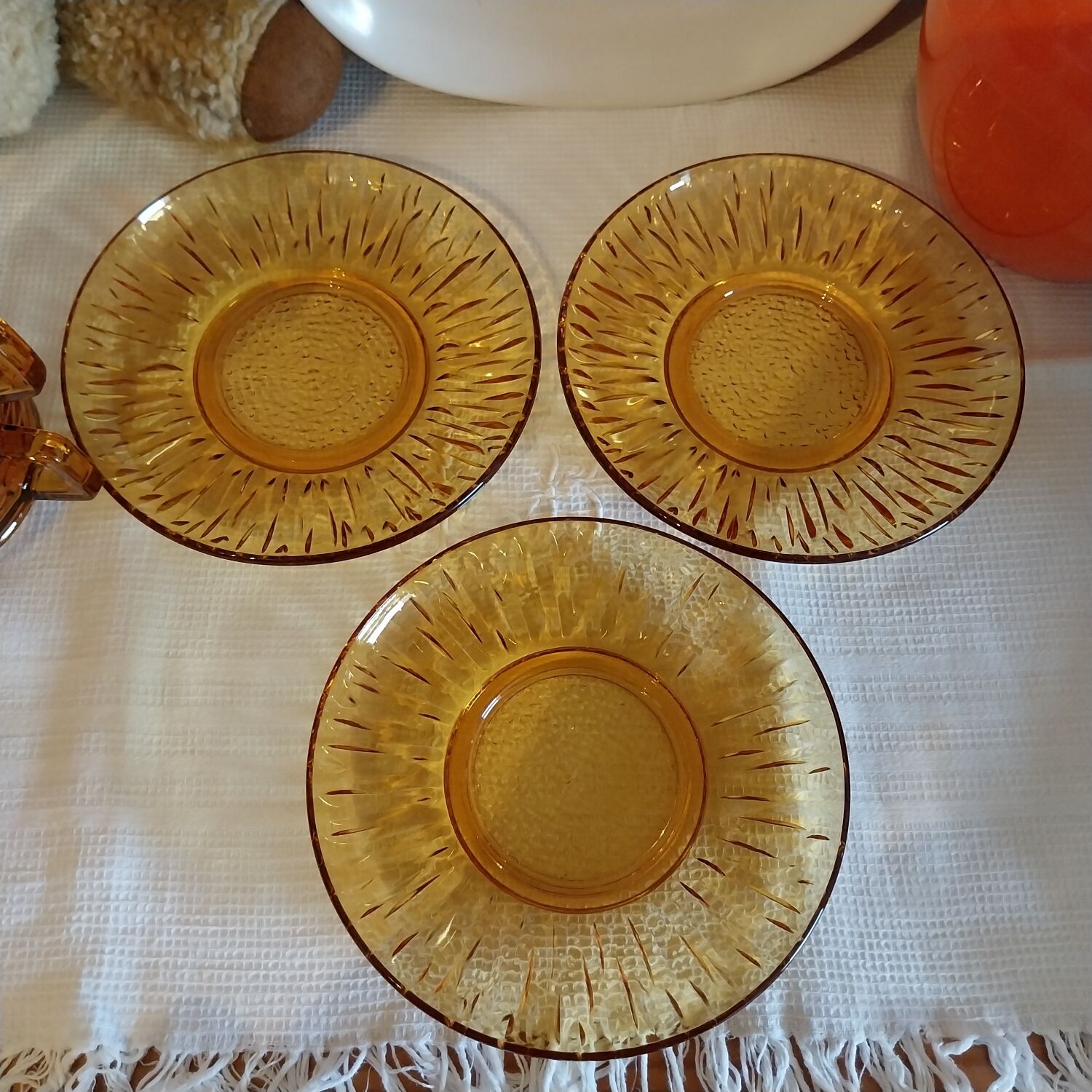 Large vintage glass cups by Vereco