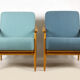 Mid-Century Scandinavian Blue & Turquoise Armchairs, 1960s, Set of 2
