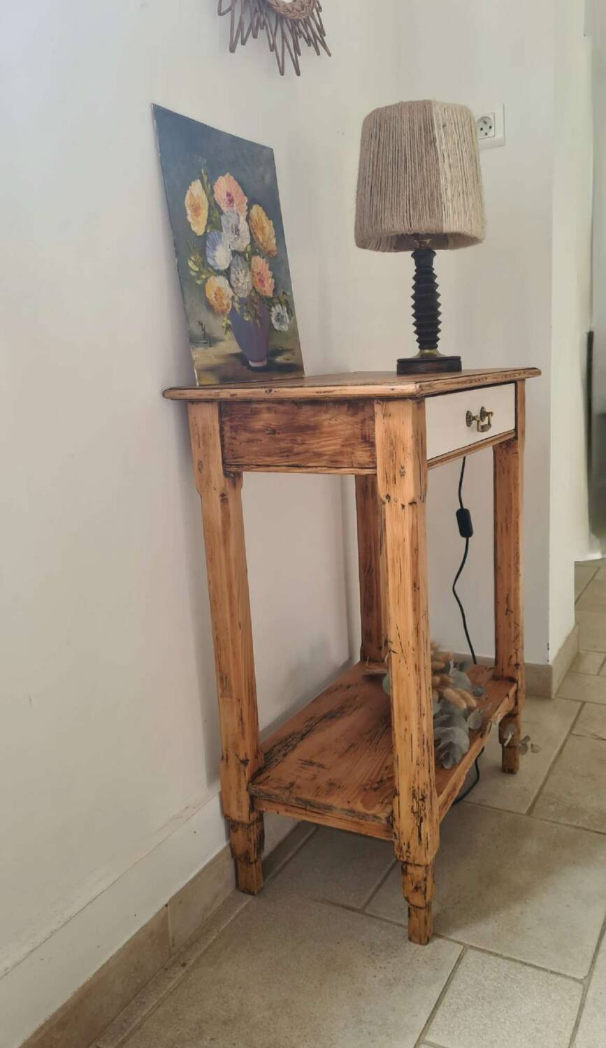 Country chic console side table