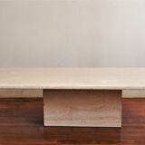 Travertine coffee table