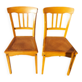pair of caned chairs, Stella brand
