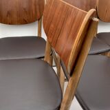 Danish Dining Chairs Set of 6 by Niels and Eva Koppel Slagelse Mobelfabric