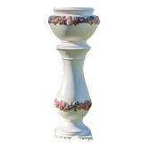 Large column vase holder with ceramic pot cache Belle Époque