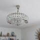 Lustre "Palwa" 6 fires in nickel brass and 60s crystal