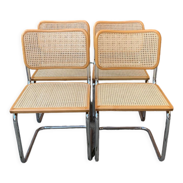 Set of 4 Cesca chairs, Italy 1970s
