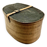 Old bent wood fur hat box