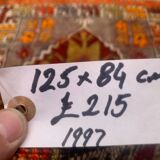 Old turkish Oushak rug 125x84 cm vintage carpet