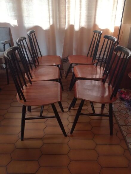 Fanett chair set by Ilmari Tapiovaraaa