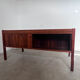 Old Danish Scandinavian desk in rosewood veneer designed by Christian Linneberg