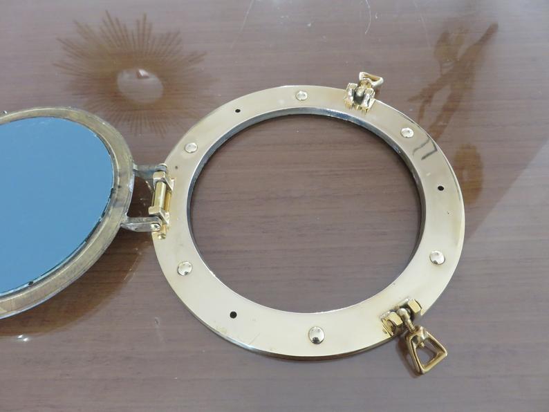 80s round window mirror 21cm