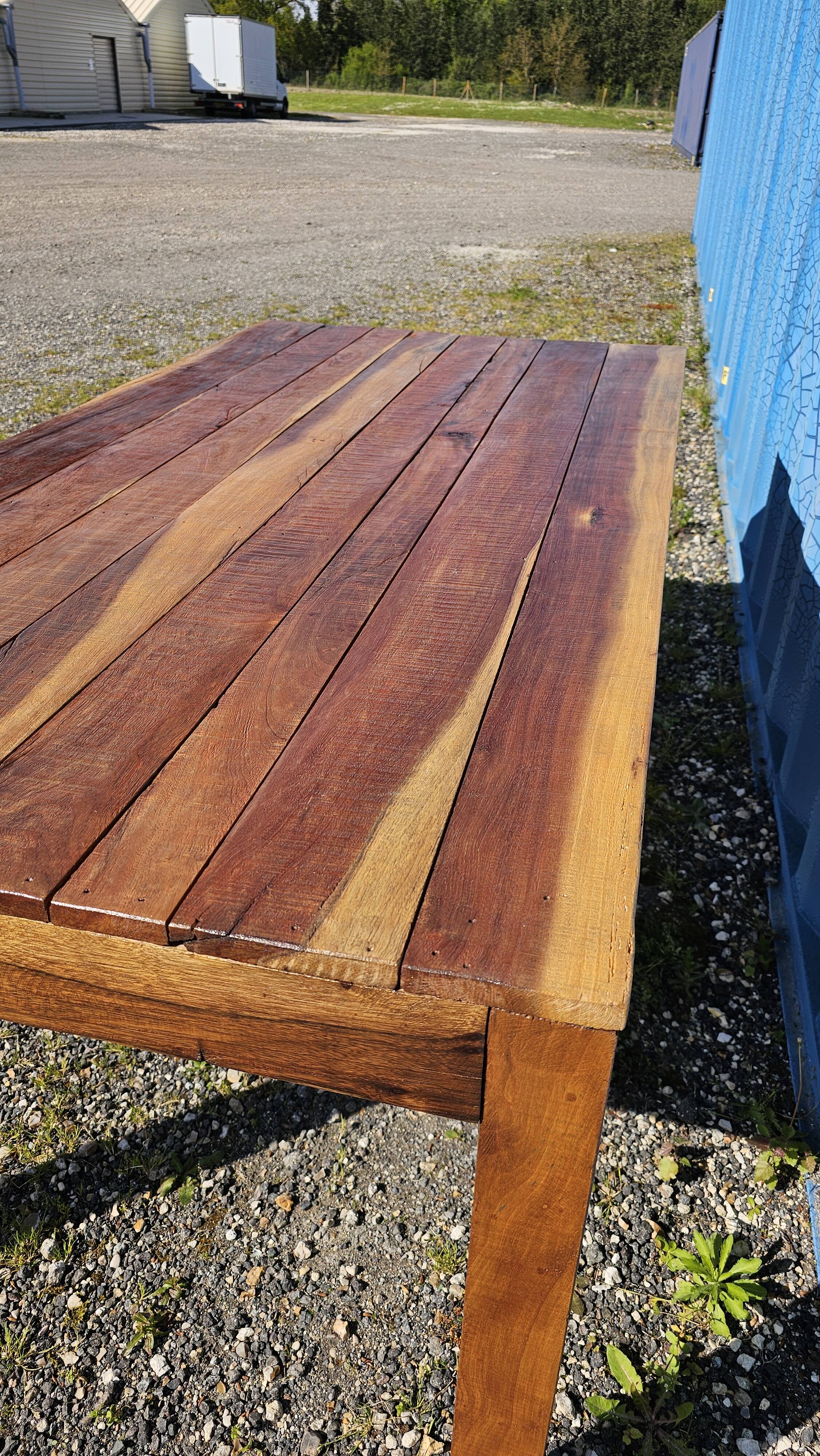Rectangular teak dining table