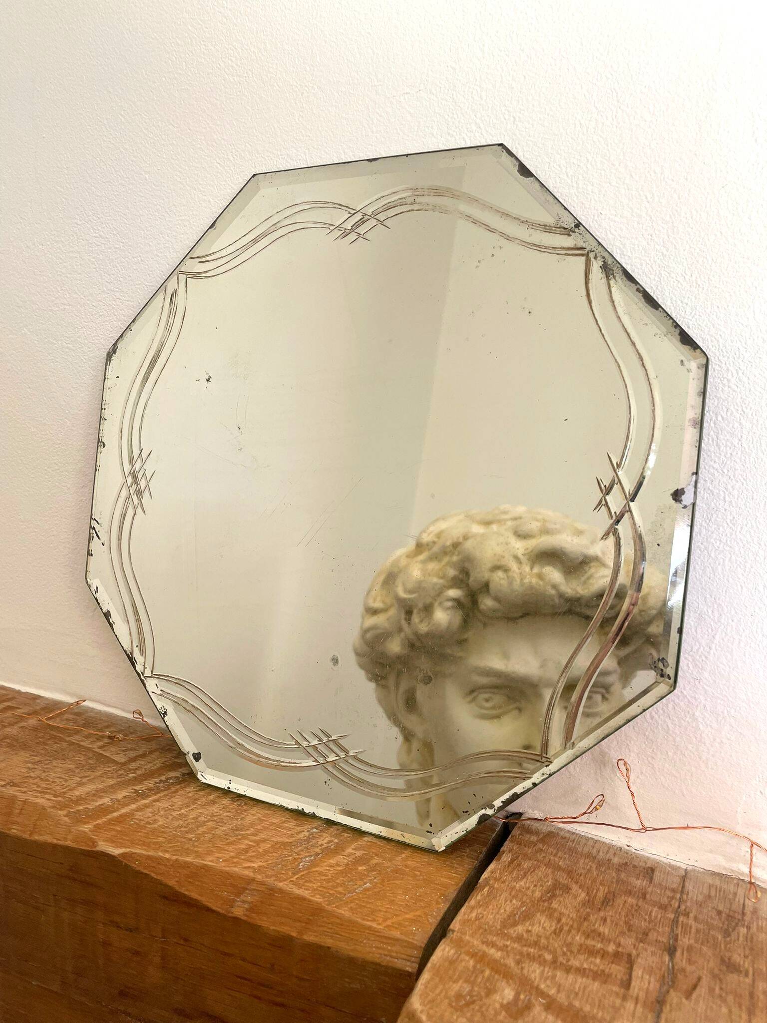 Vintage chiseled mirror