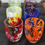 6 verres à liqueur en verre Murano