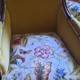 Pair of Louis XVI style bergère armchairs