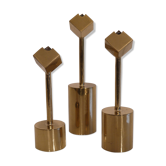 Lot of vintage Scandinavian brass candlesticks