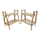 Pair of rattan bedside tables, 1960s-70s