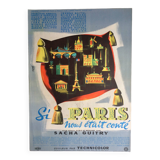 Affiche cinéma Si Paris nous était conté Sacha Guitry