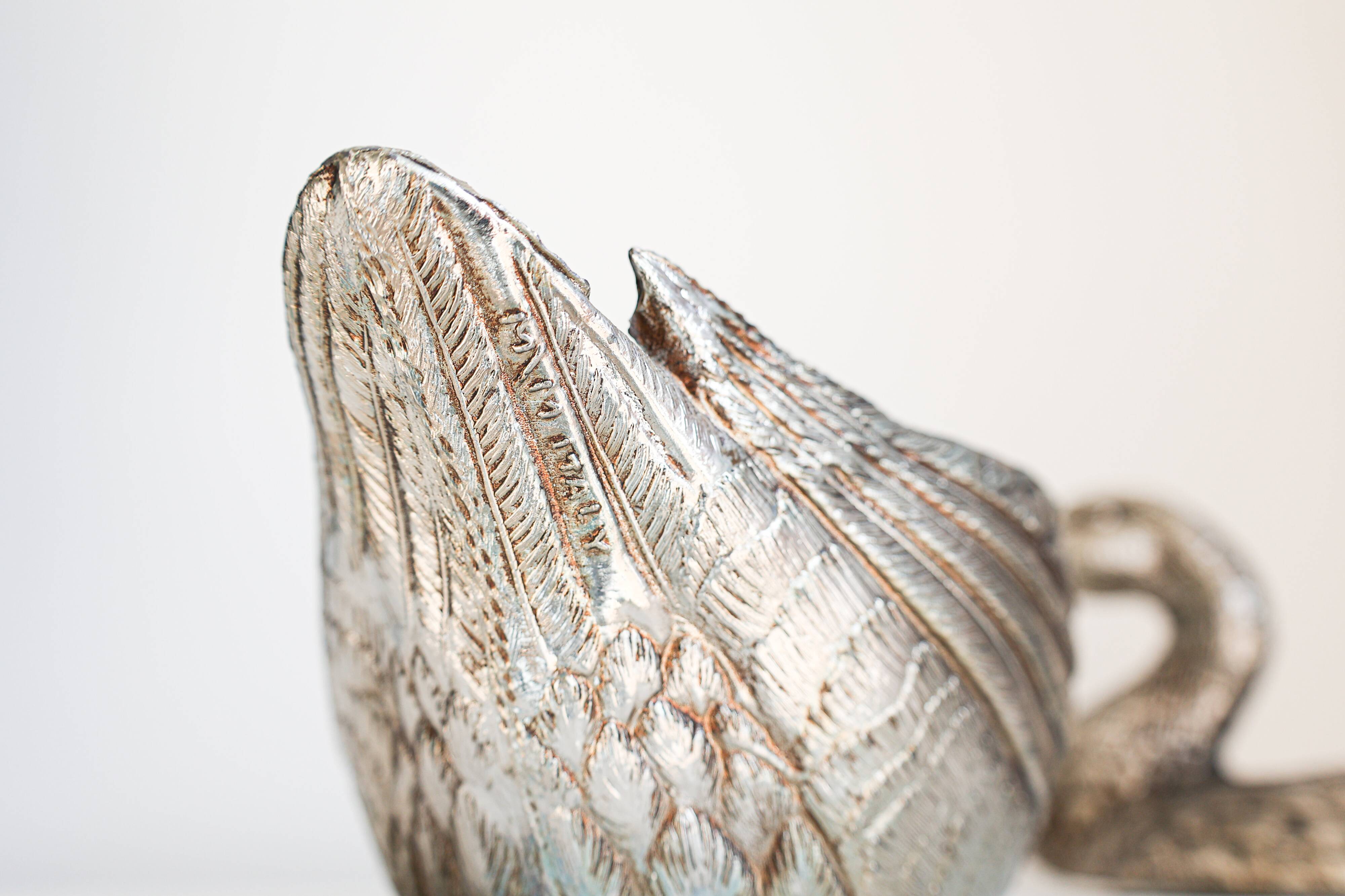 Vintage swan ice bucket by Mauro Manetti, Italy, 1970s