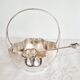 Antique silver sugar bowl with sprinkling spoon
